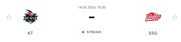 [대한민국 KBO] 2026년05월14일 kt wiz vs SSG 랜더스 분석 중계