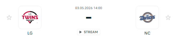 [대한민국 KBO] 2026년05월03일 LG 트윈스 vs NC 다이노스 분석 중계