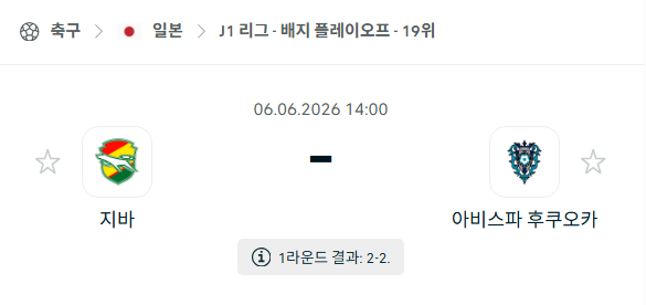 [일본 J리그] 6월6일 제프 유나이티드 vs 아비스파 후쿠오카 분석 중계
