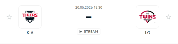 [대한민국 KBO] 2026년05월20일 KIA 타이거즈 vs LG 트윈스 분석 중계