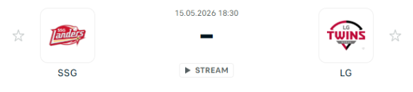 [대한민국 KBO] 2026년05월15일 SSG 랜더스 vs LG 트윈스 분석 중계