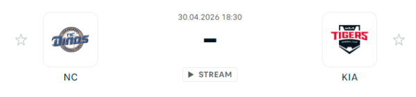[대한민국 KBO] 2026년04월30일 NC 다이노스 vs KIA 타이거즈 분석 중계