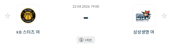 [대한민국 WKBL] 4월22일 청주 KB스타즈 vs 용인 삼성생명 블루밍스 분석 중계