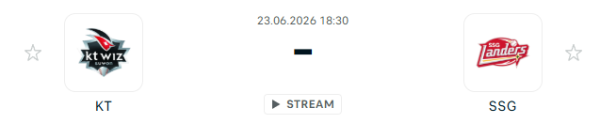 [대한민국 KBO] 6월21일 kt wiz vs SSG 랜더스 분석 중계