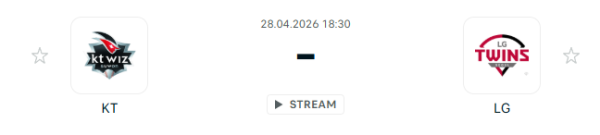 [대한민국 KBO] 2026년04월28일 kt wiz vs LG 트윈스 분석 중계