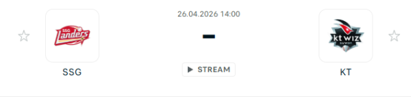 [대한민국 KBO] 2026년04월26일 SSG 랜더스 vs kt wiz 분석 중계
