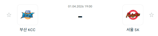 [대한민국 KBL] 4월01일 부산 KCC 이지스 vs 서울 SK 나이츠 분석 중계