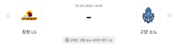 [대한민국 KBL] 4월25일 창원 LG 세이커스 vs 고양 소노 스카이거너스 분석 중계